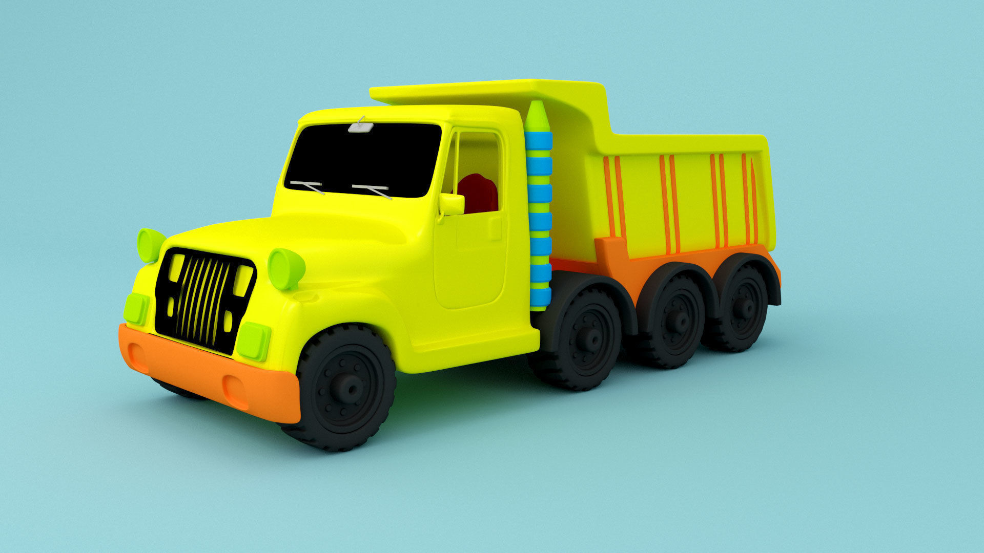 Construction vehicles - Cartoon - Low Poly Low-poly 3D model_6