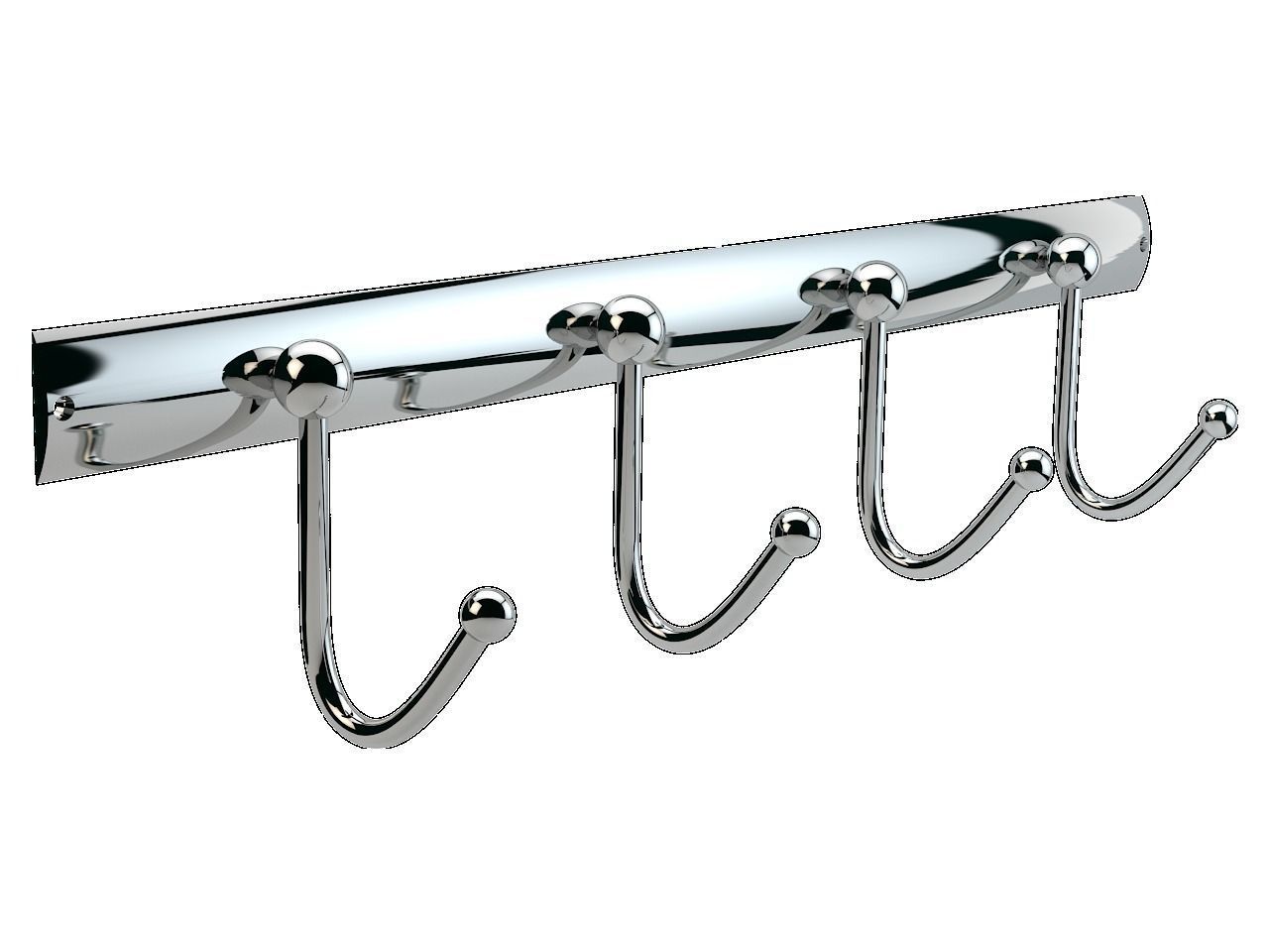 Ribbed Tulip Hook Hanger Quadripartite 3D model_0