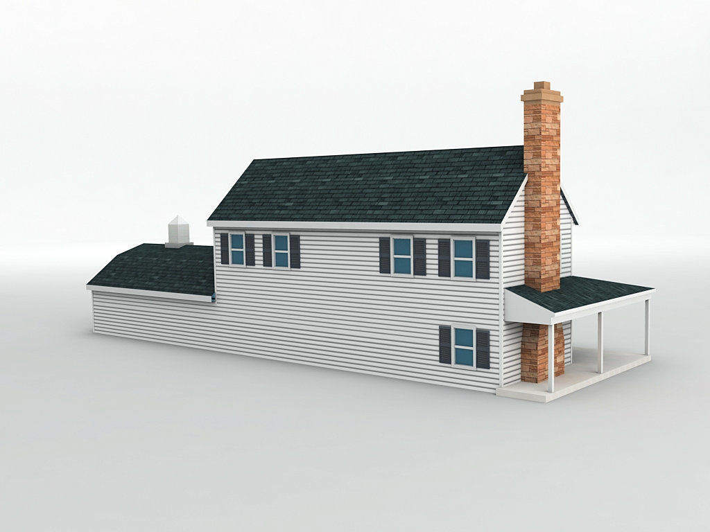 House 6 Low-poly 3D model_1
