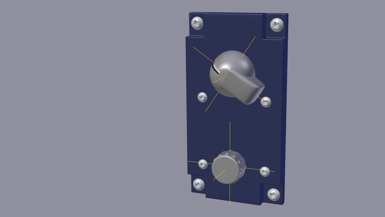 F16 Instrument Mode Panel 3D model_3