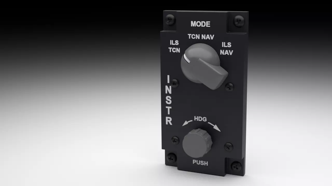 F16 Instrument Mode Panel 3D model_0
