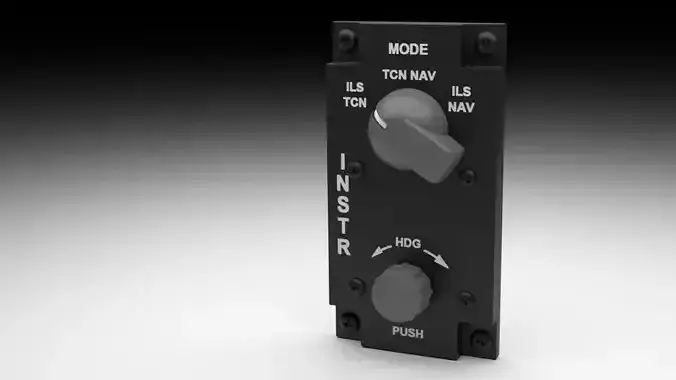 F16 Instrument Mode Panel 3D model