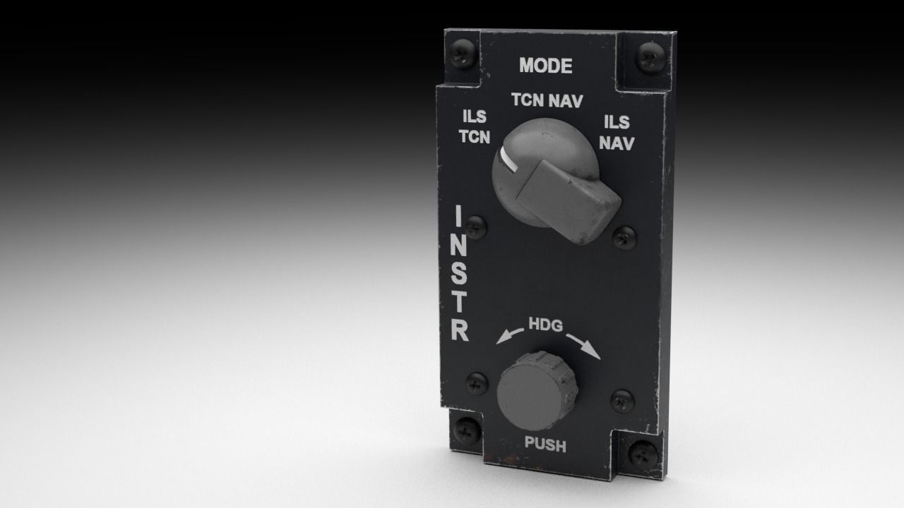 F16 Instrument Mode Panel 3D model_2