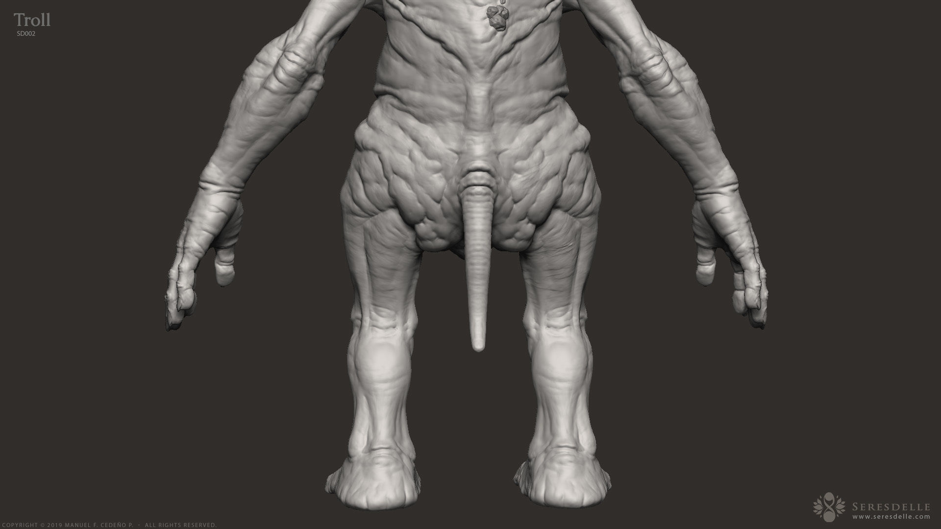 Troll - Highpoly Sculpture 3D model_10