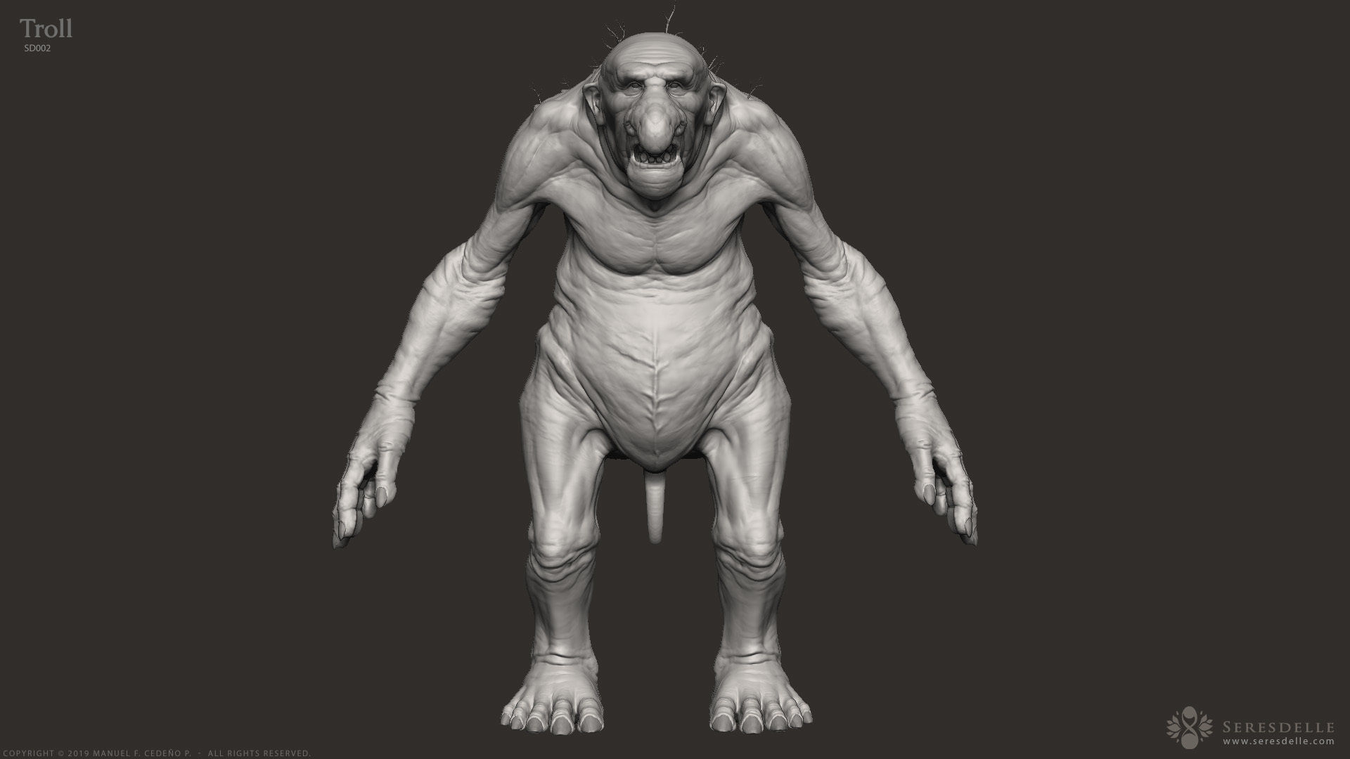 Troll - Highpoly Sculpture 3D model_1