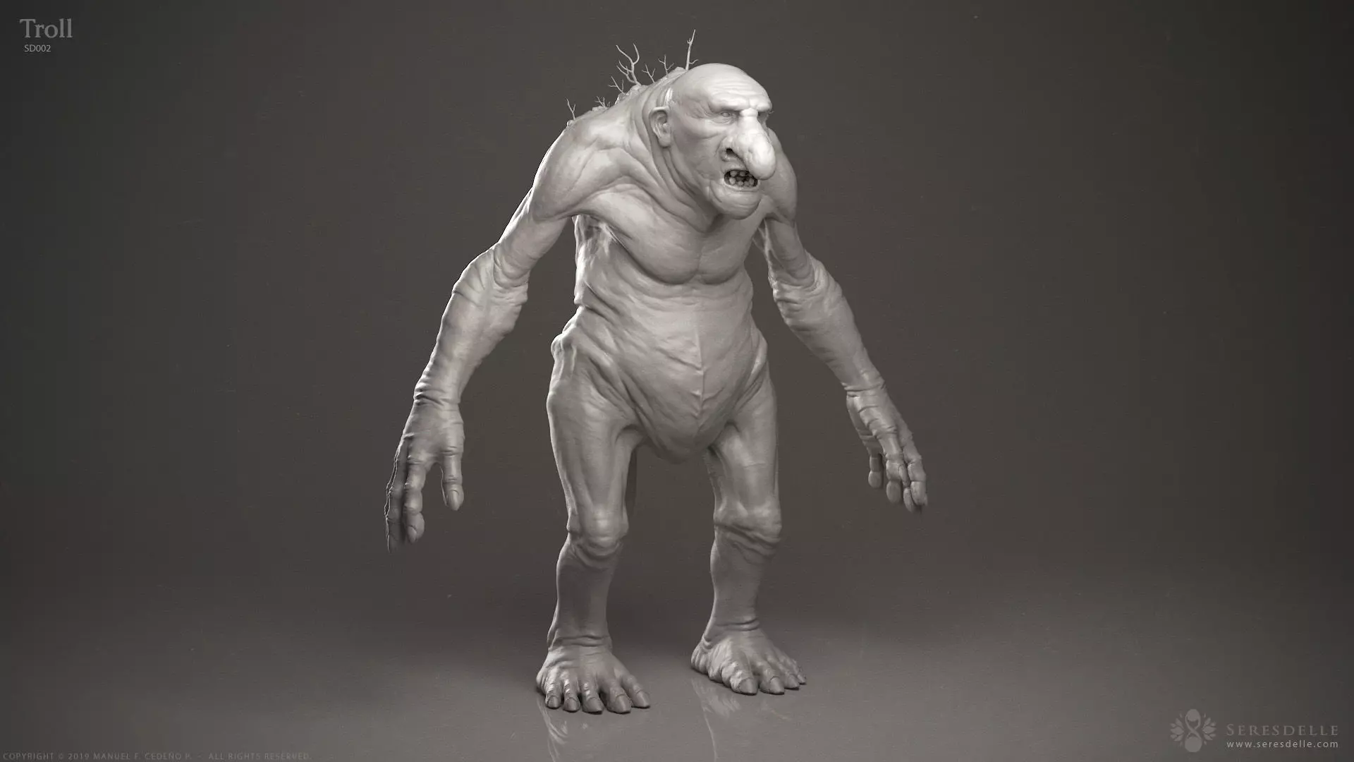 Troll - Highpoly Sculpture 3D model_0