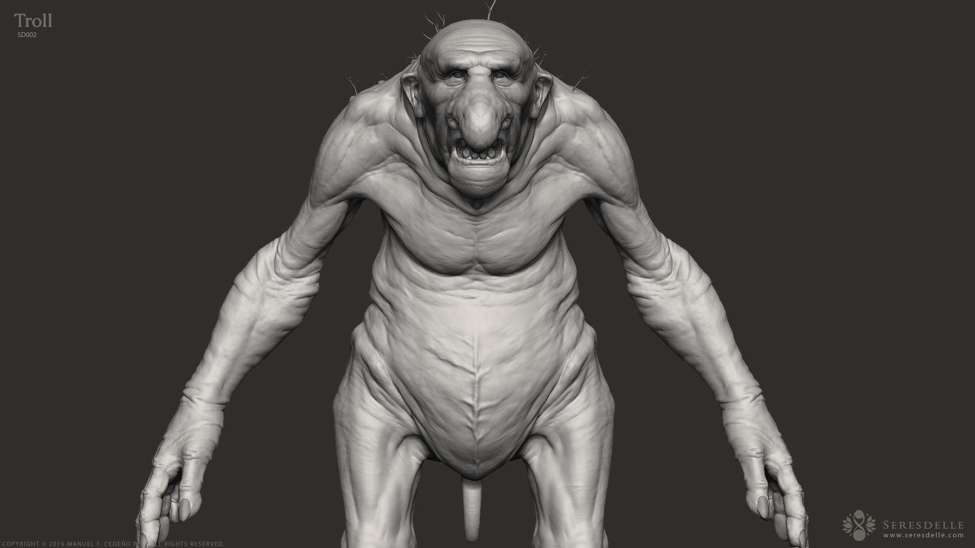 Troll - Highpoly Sculpture 3D model_11