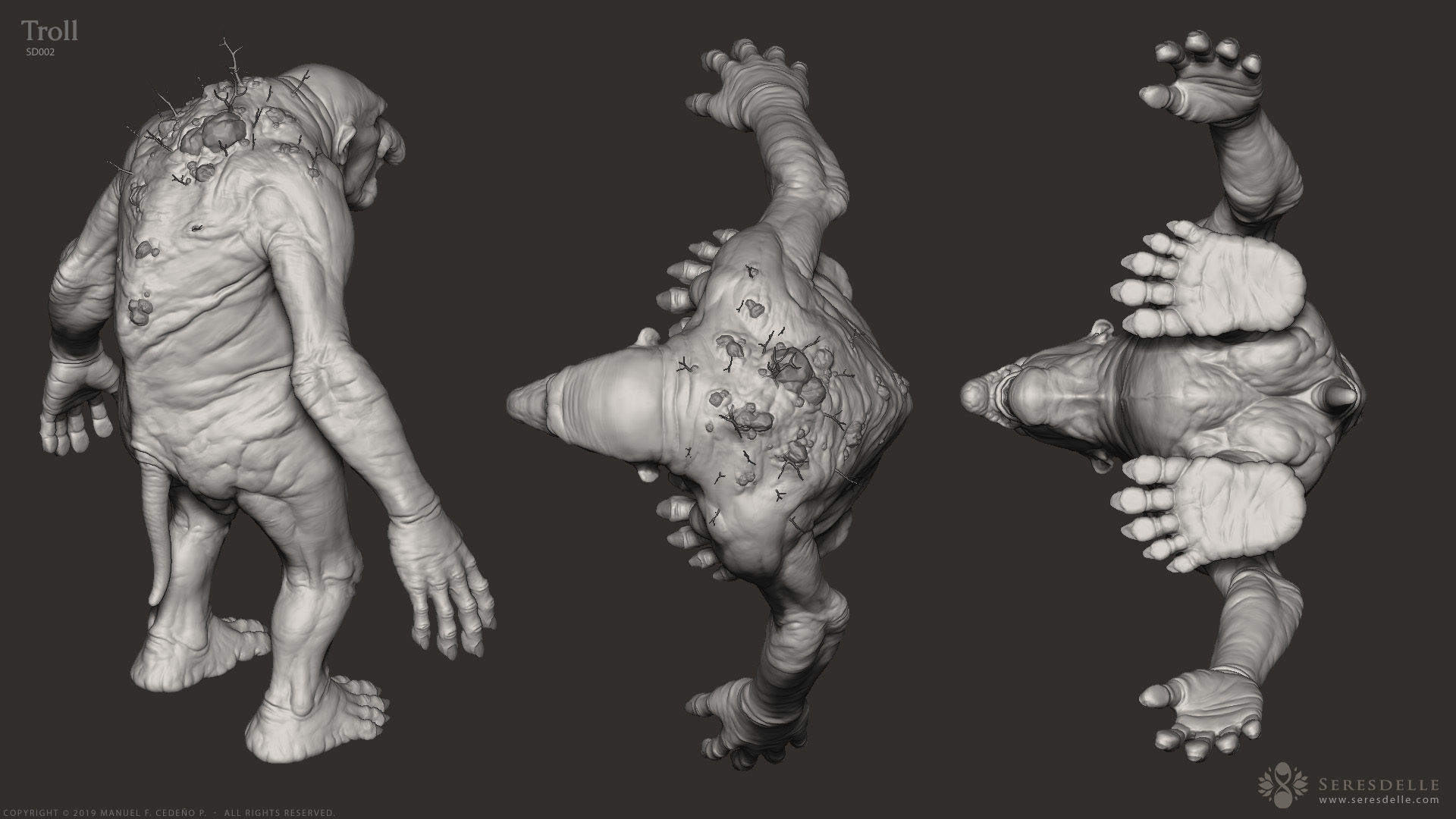 Troll - Highpoly Sculpture 3D model_13
