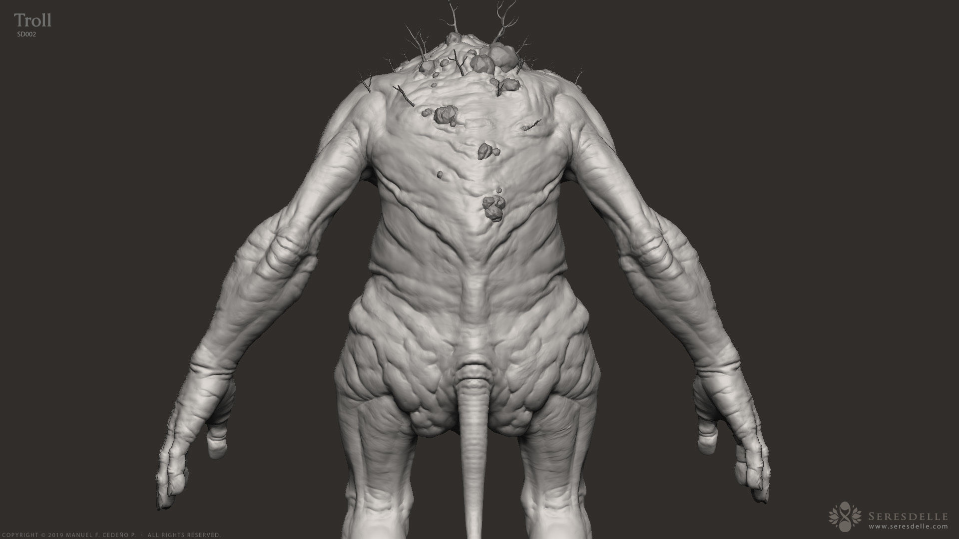 Troll - Highpoly Sculpture 3D model_9