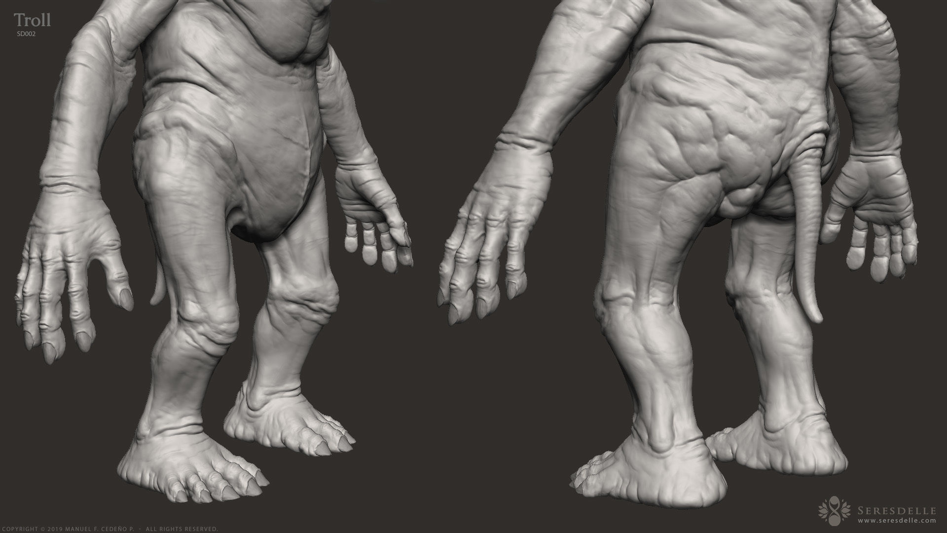 Troll - Highpoly Sculpture 3D model_15