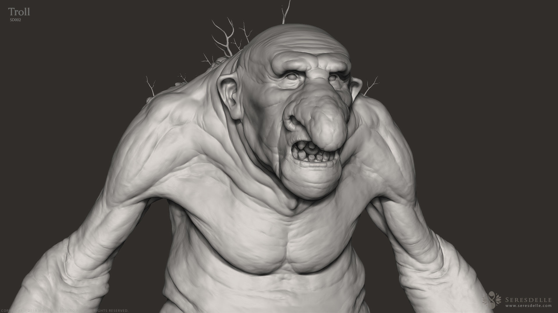 Troll - Highpoly Sculpture 3D model_8
