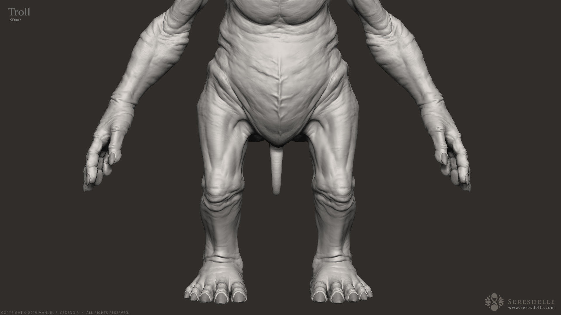 Troll - Highpoly Sculpture 3D model_12