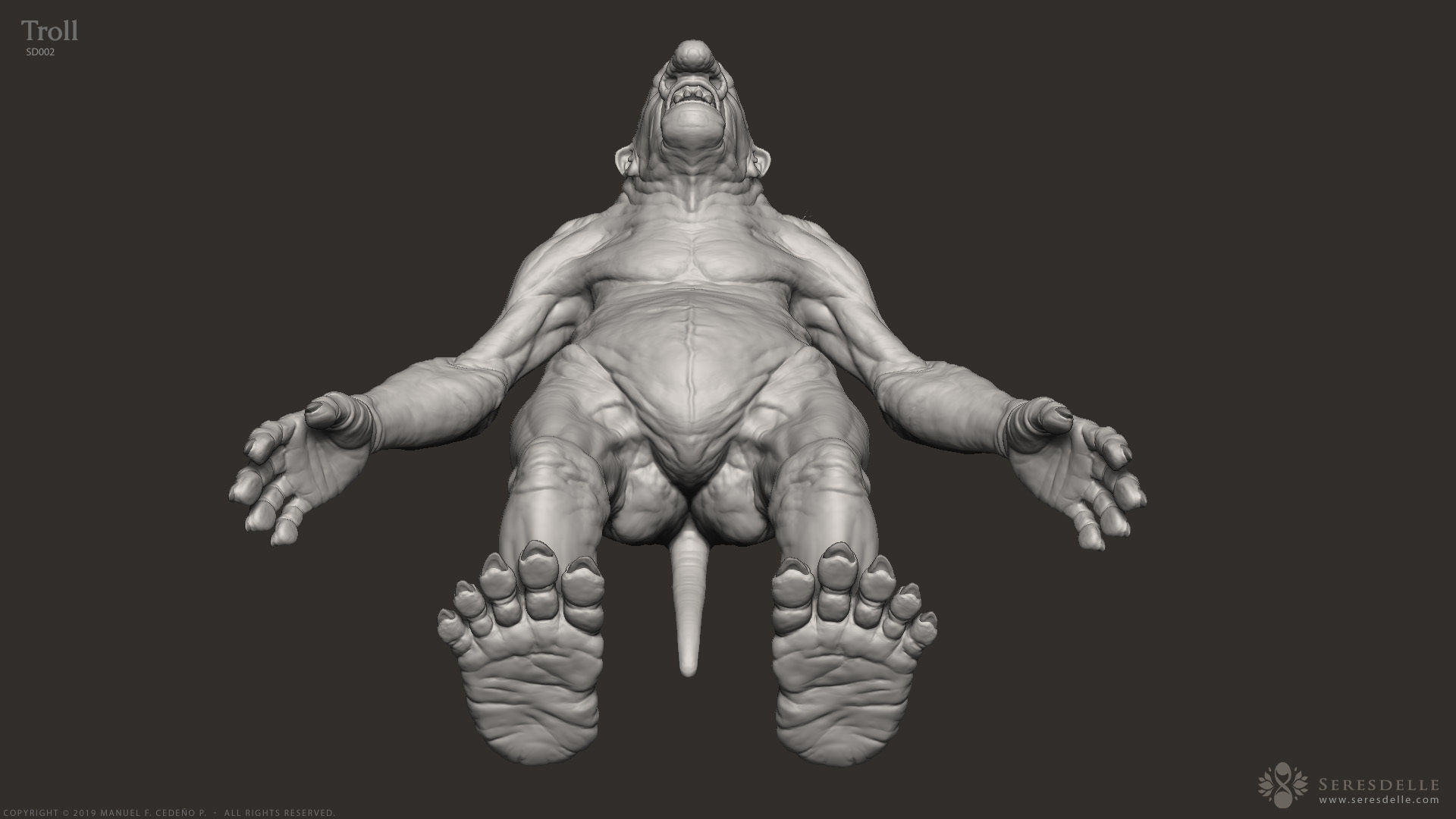 Troll - Highpoly Sculpture 3D model_14