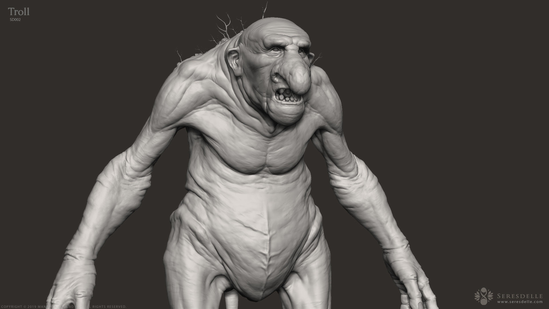Troll - Highpoly Sculpture 3D model_6
