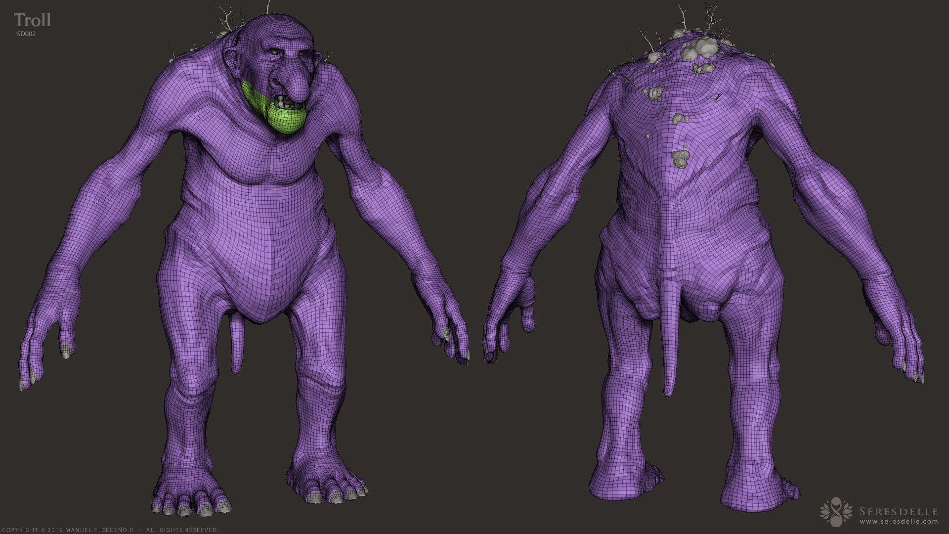 Troll - Highpoly Sculpture 3D model_16