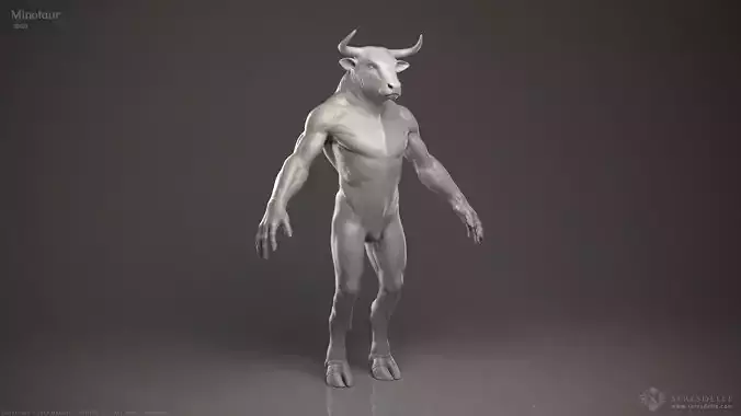 Minotaur - Highpoly Sculpture 3D model