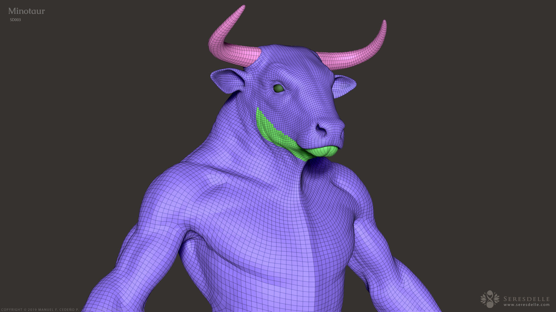 Minotaur - Highpoly Sculpture 3D model_14