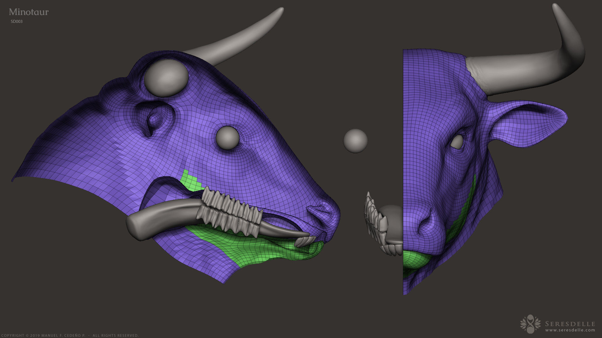 Minotaur - Highpoly Sculpture 3D model_12