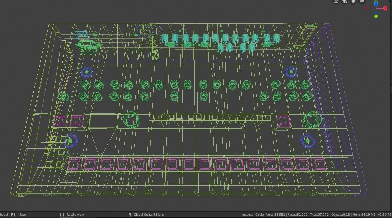 Roland TR-909 3D model_5