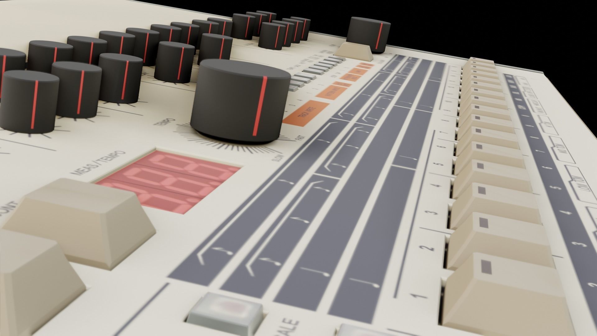 Roland TR-909 3D model_2
