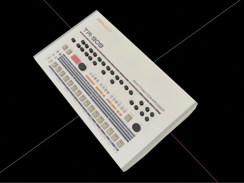 Roland TR-909 3D model_10