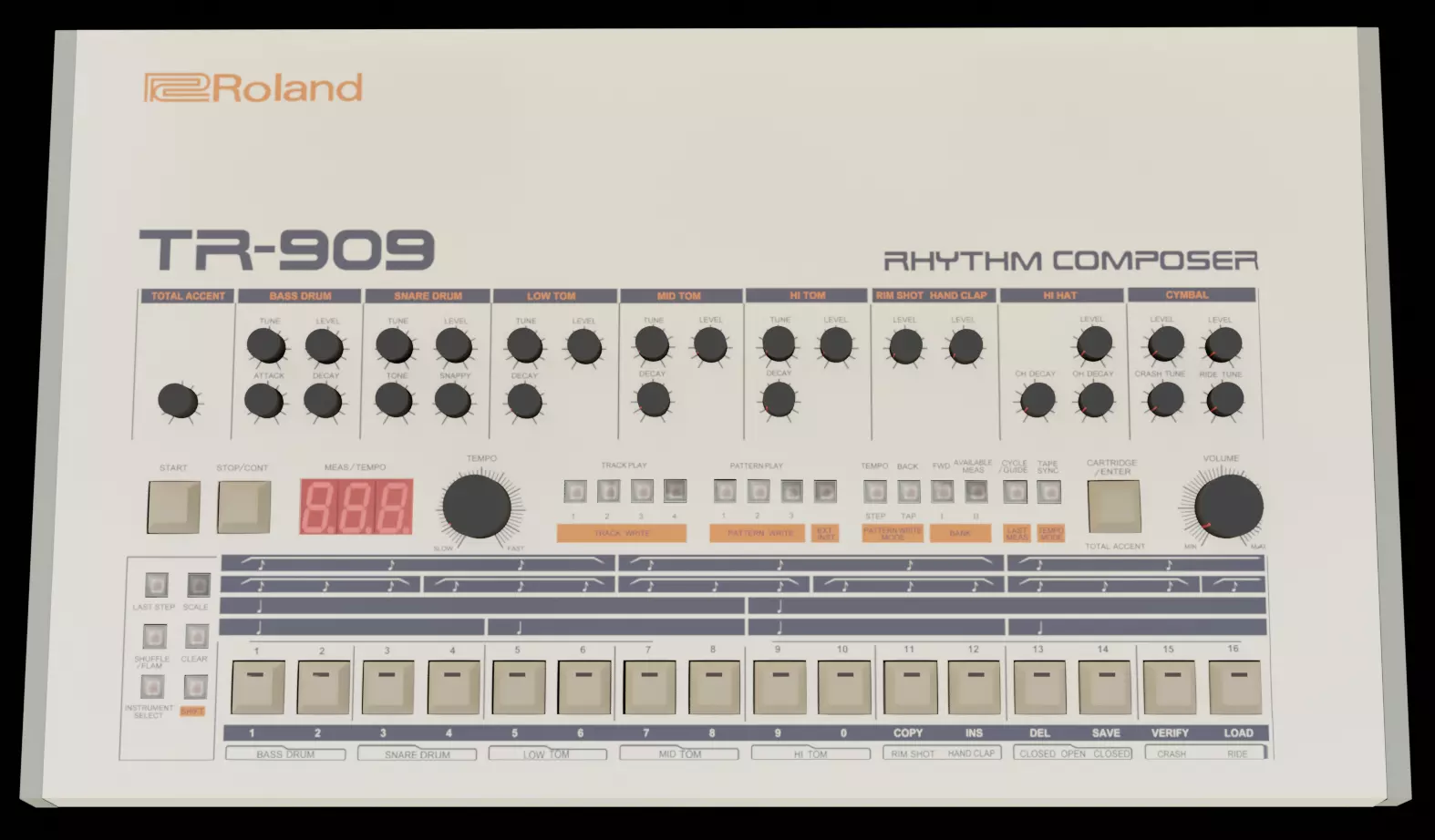 Roland TR-909 3D model_0