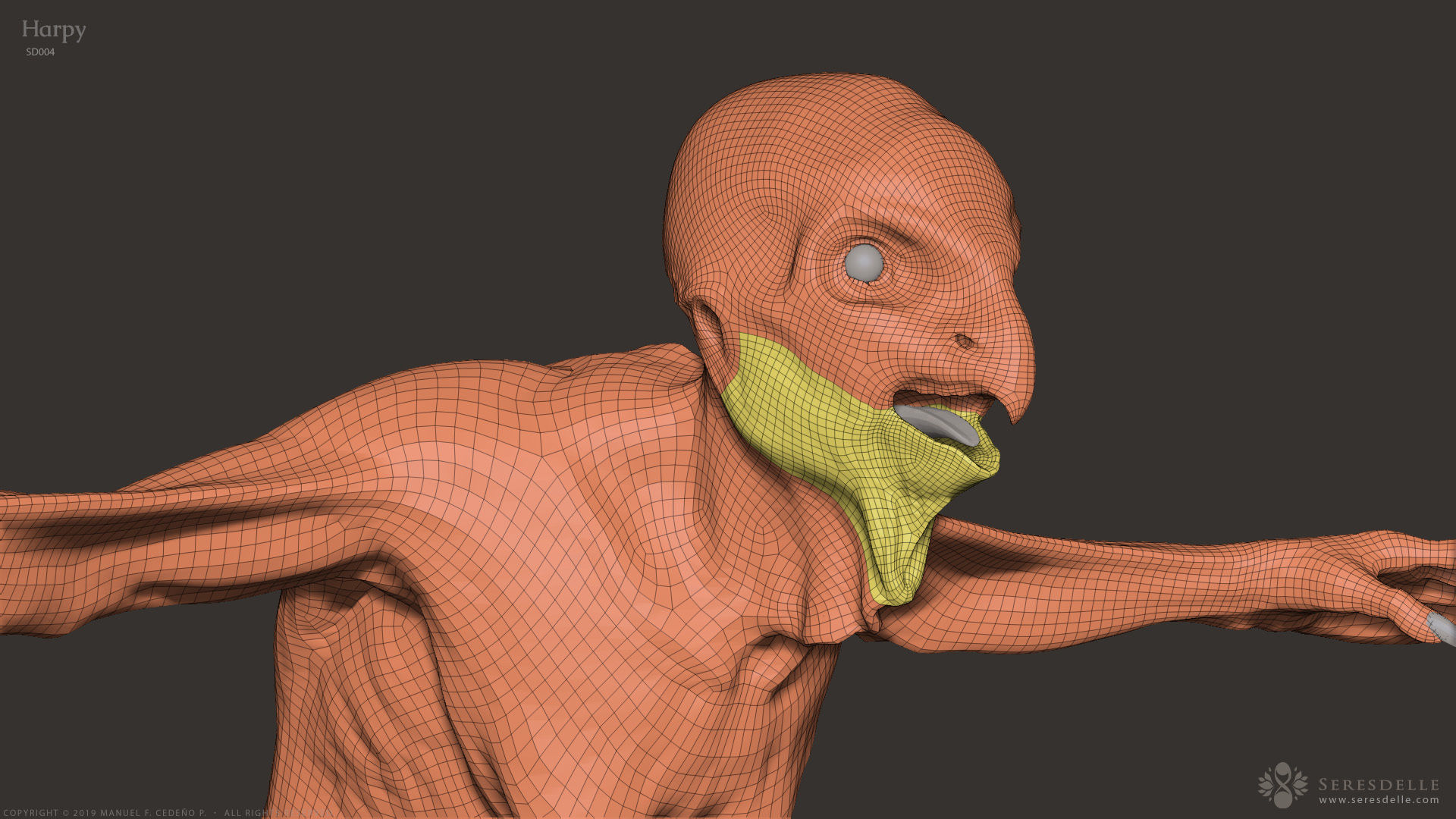 Harpy - Highpoly Sculpture 3D model_24