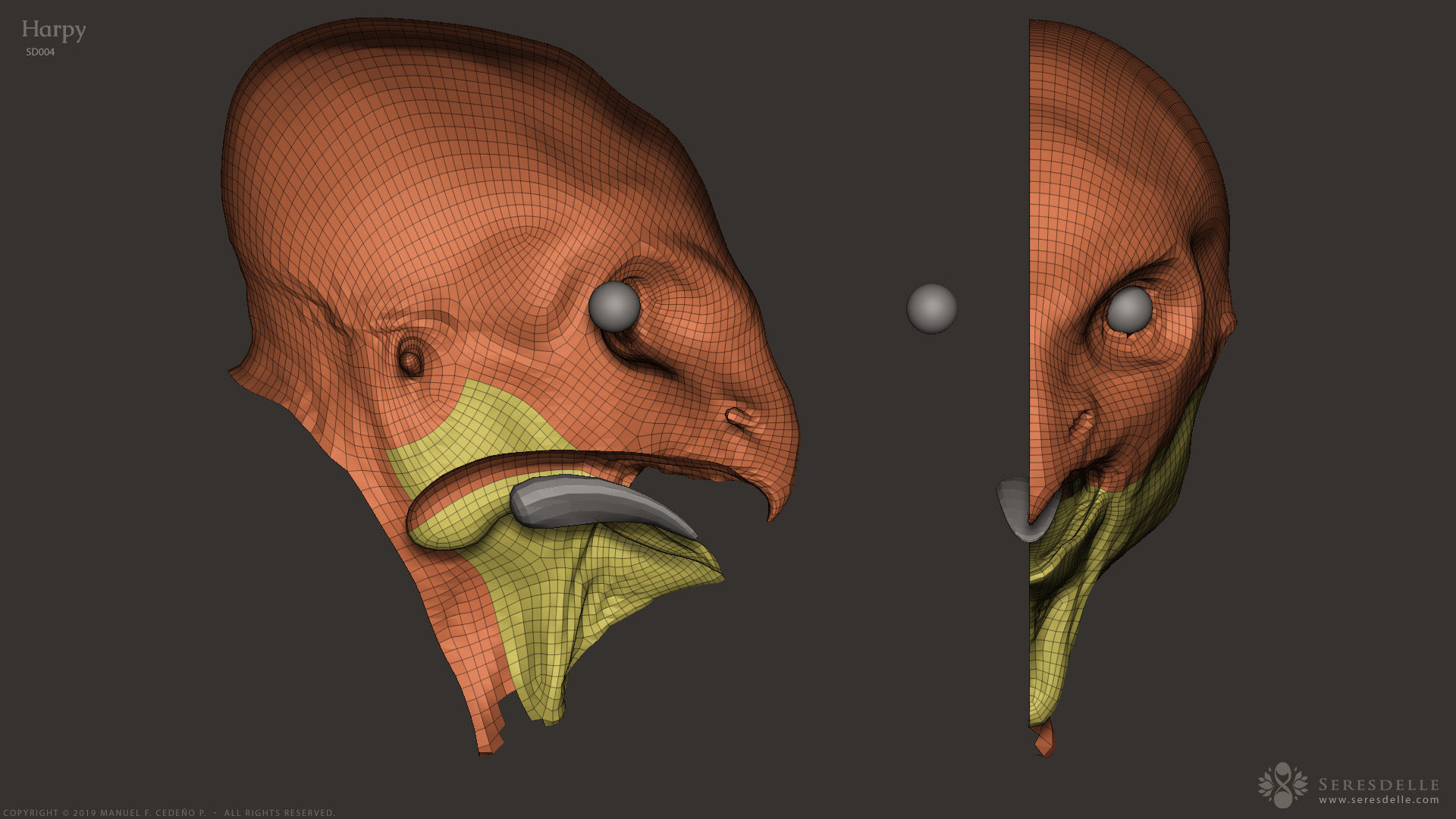 Harpy - Highpoly Sculpture 3D model_25