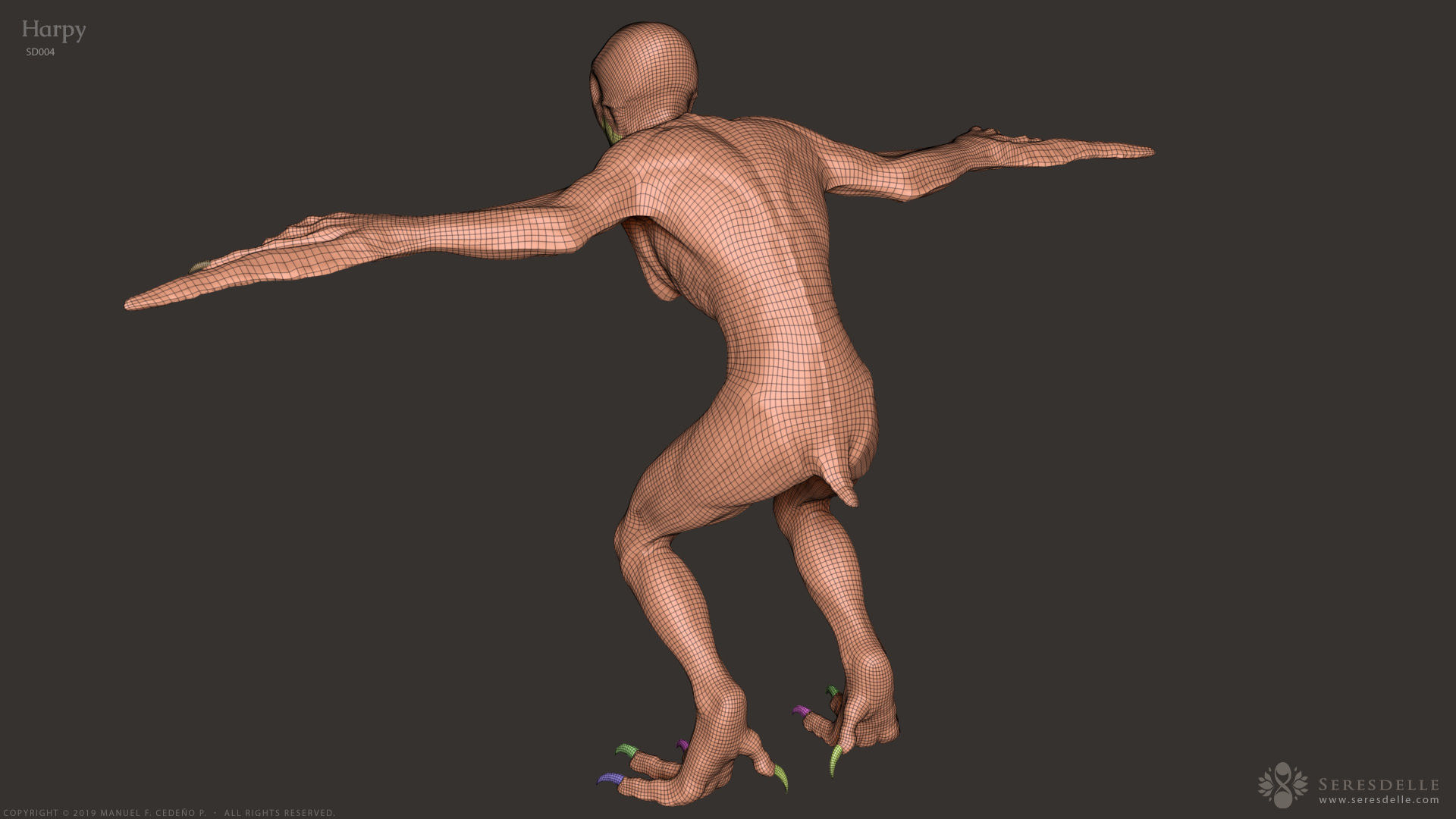 Harpy - Highpoly Sculpture 3D model_23