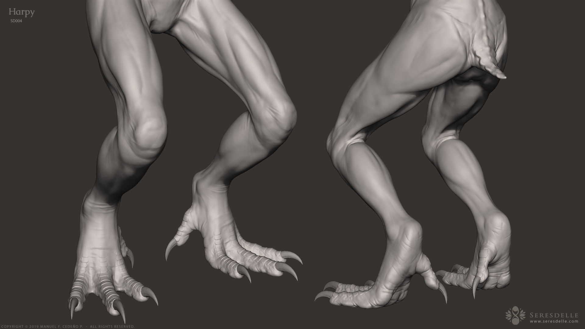 Harpy - Highpoly Sculpture 3D model_20