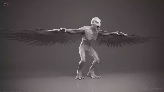 Harpy - Highpoly Sculpture 3D model Harpy - Highpoly Sculpture 3D model