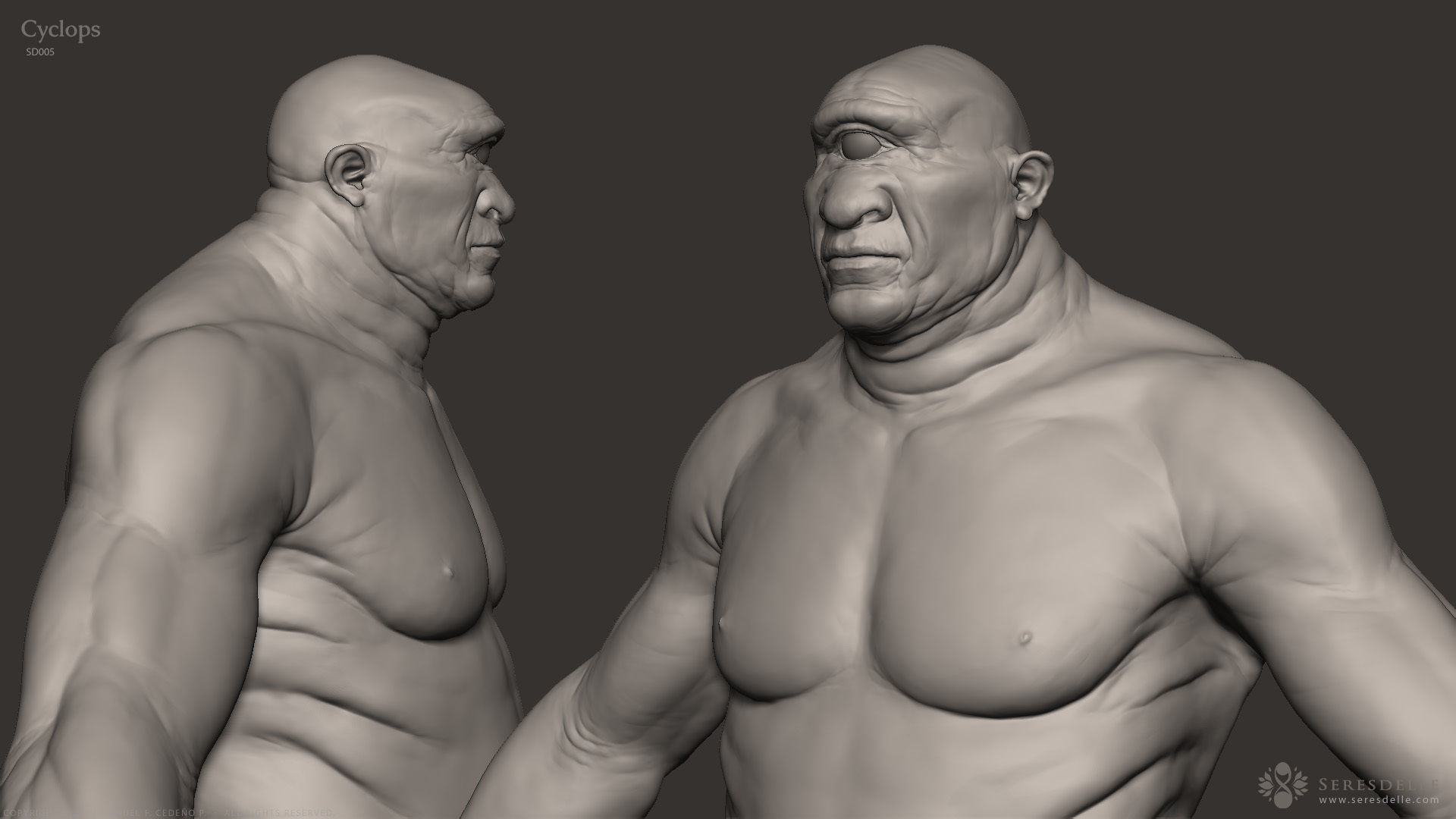 Cyclops - Highpoly Sculpture 3D model_9
