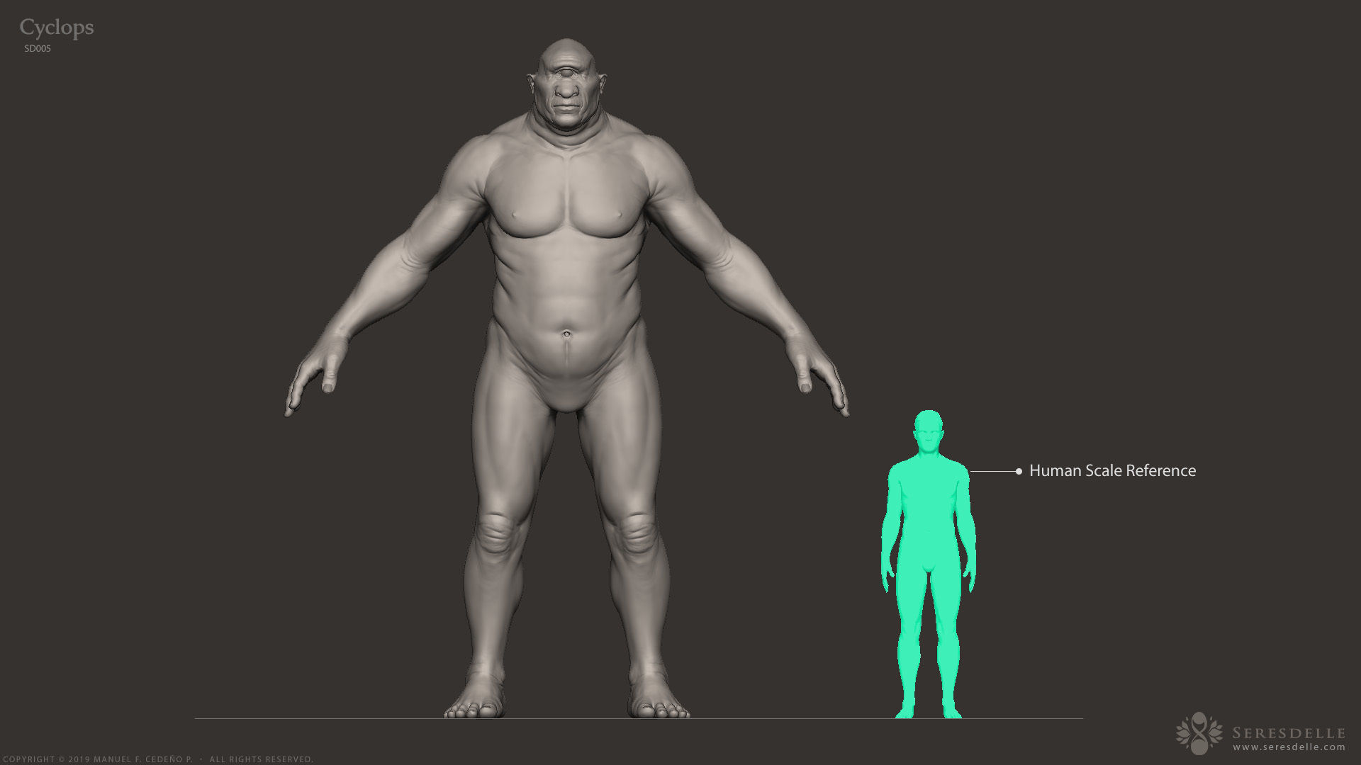 Cyclops - Highpoly Sculpture 3D model_13
