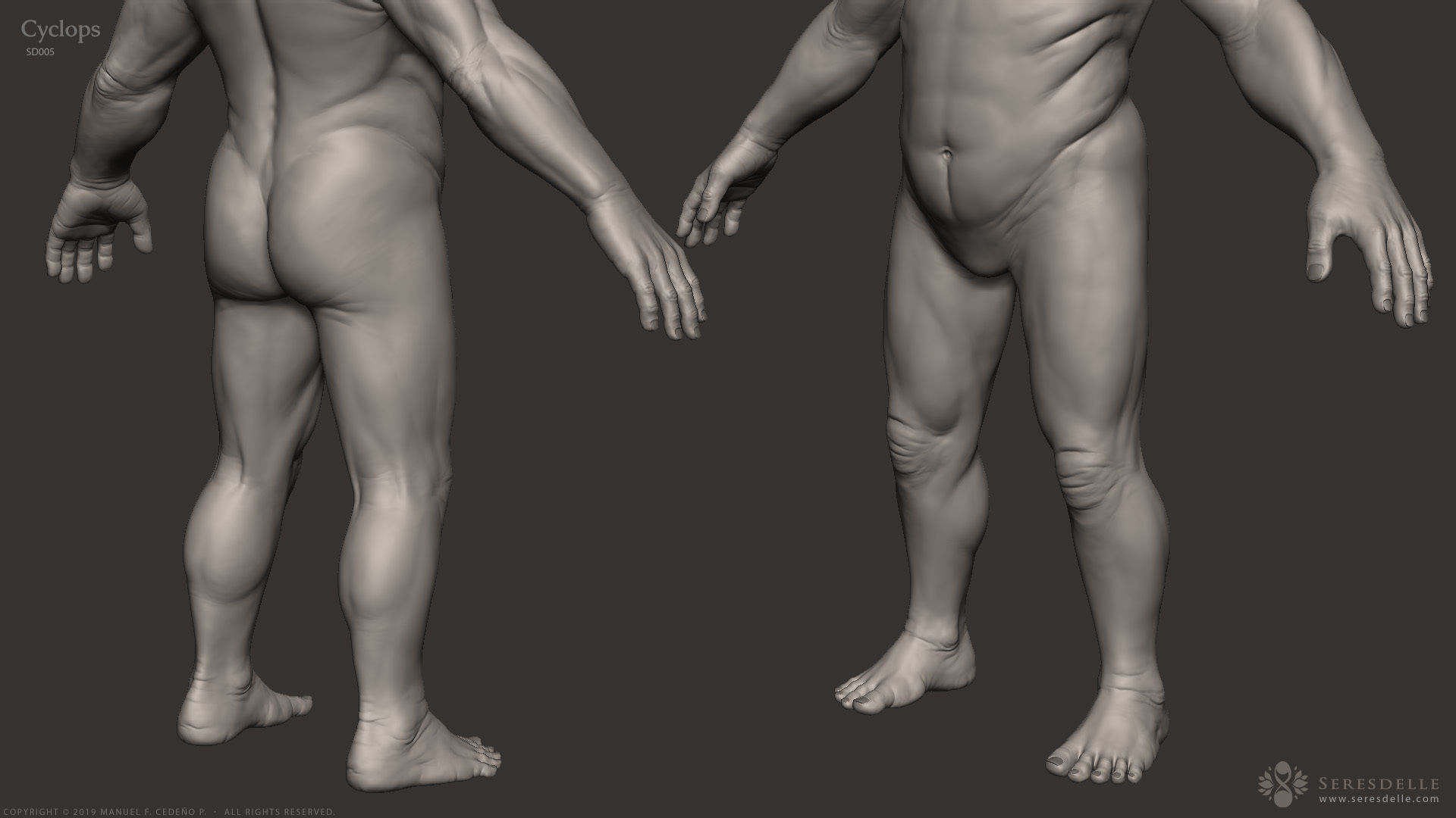 Cyclops - Highpoly Sculpture 3D model_8