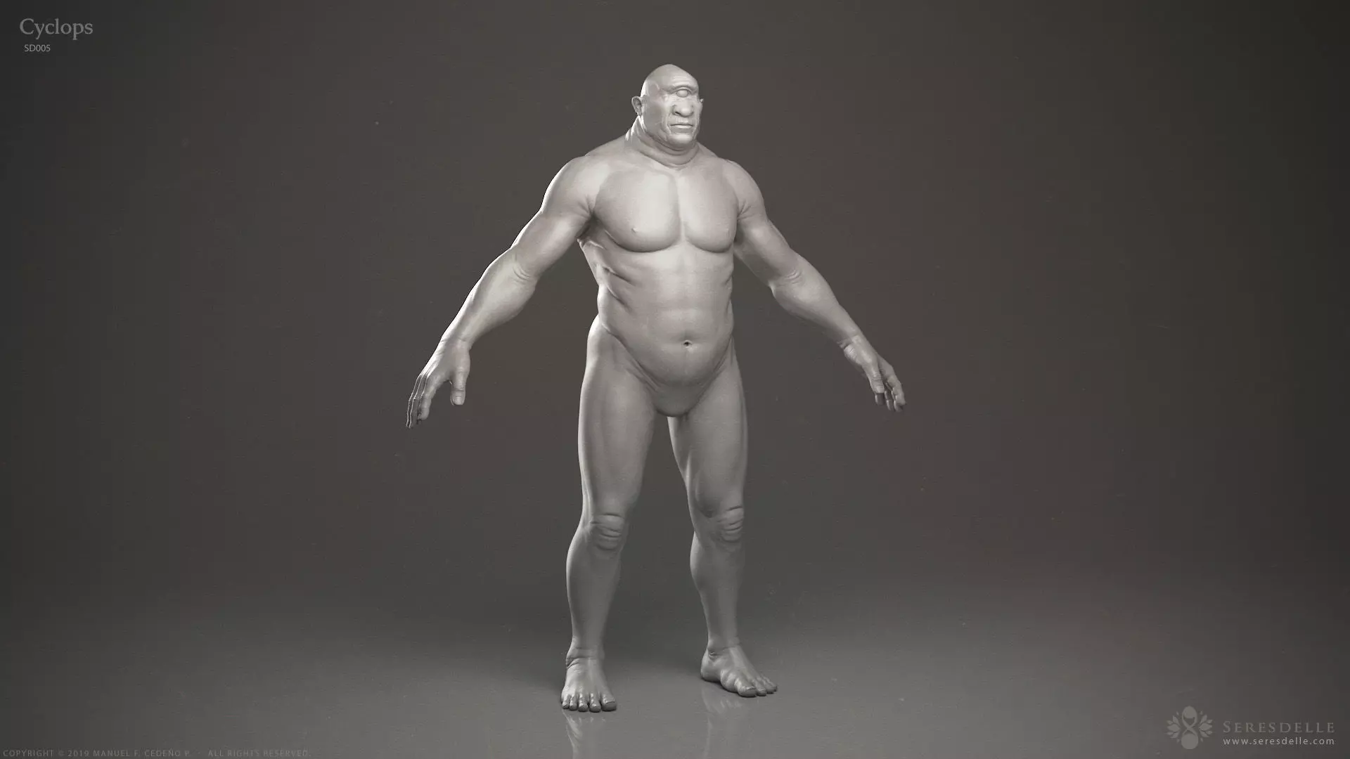 Cyclops - Highpoly Sculpture 3D model_0