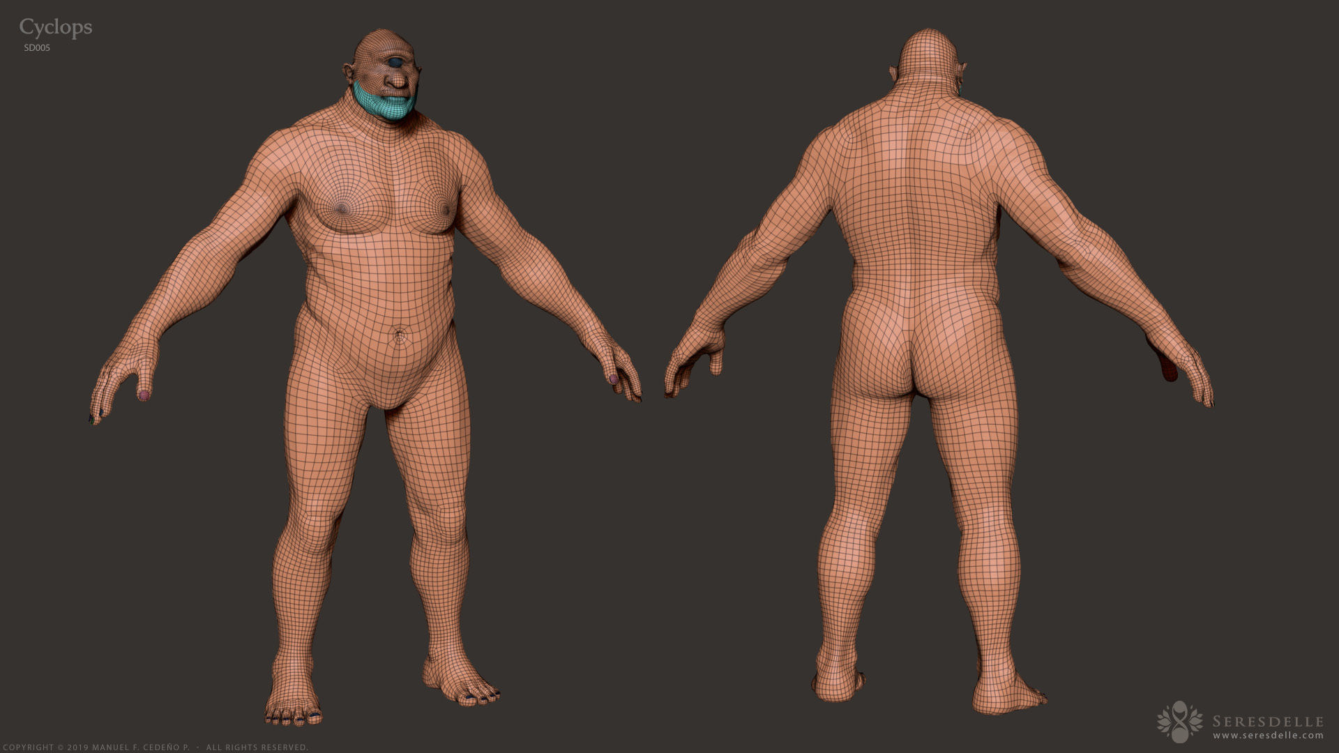 Cyclops - Highpoly Sculpture 3D model_10
