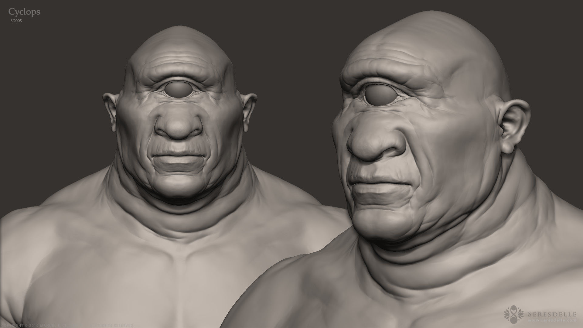 Cyclops - Highpoly Sculpture 3D model_7