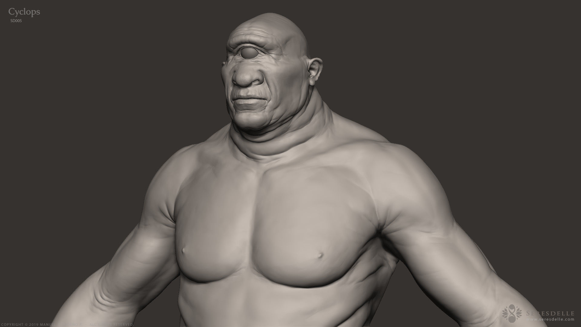 Cyclops - Highpoly Sculpture 3D model_6