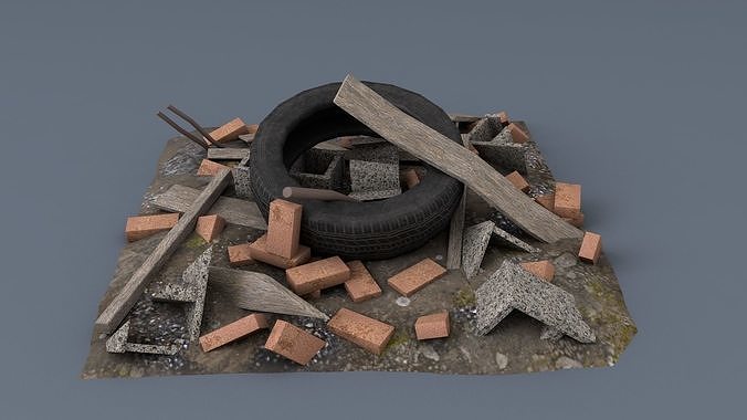 Scrap asset Low-poly 3D model
