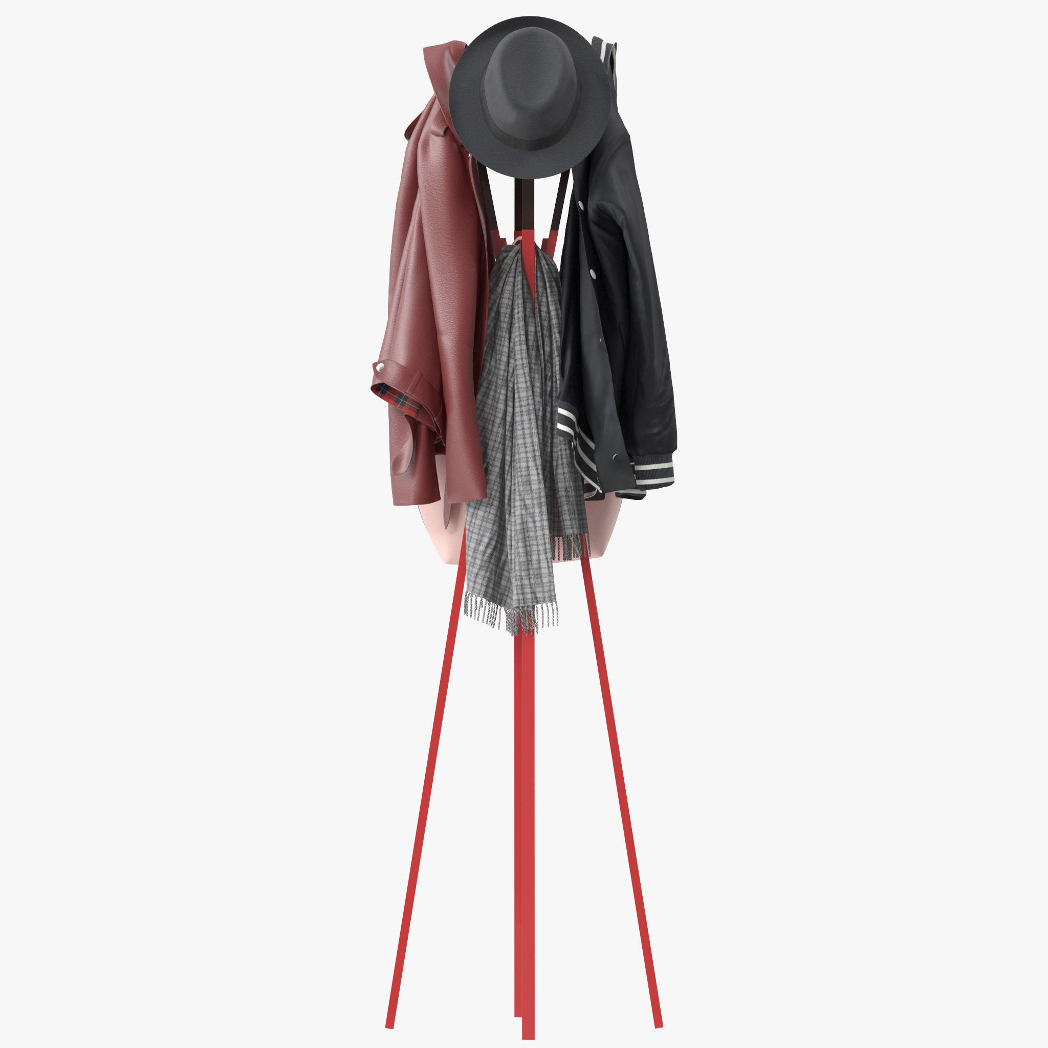 Splash Coat Rack 3D model_3