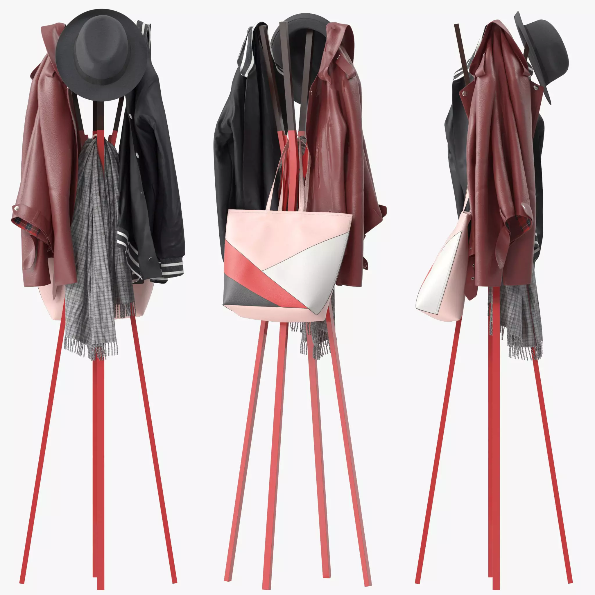 Splash Coat Rack 3D model_0