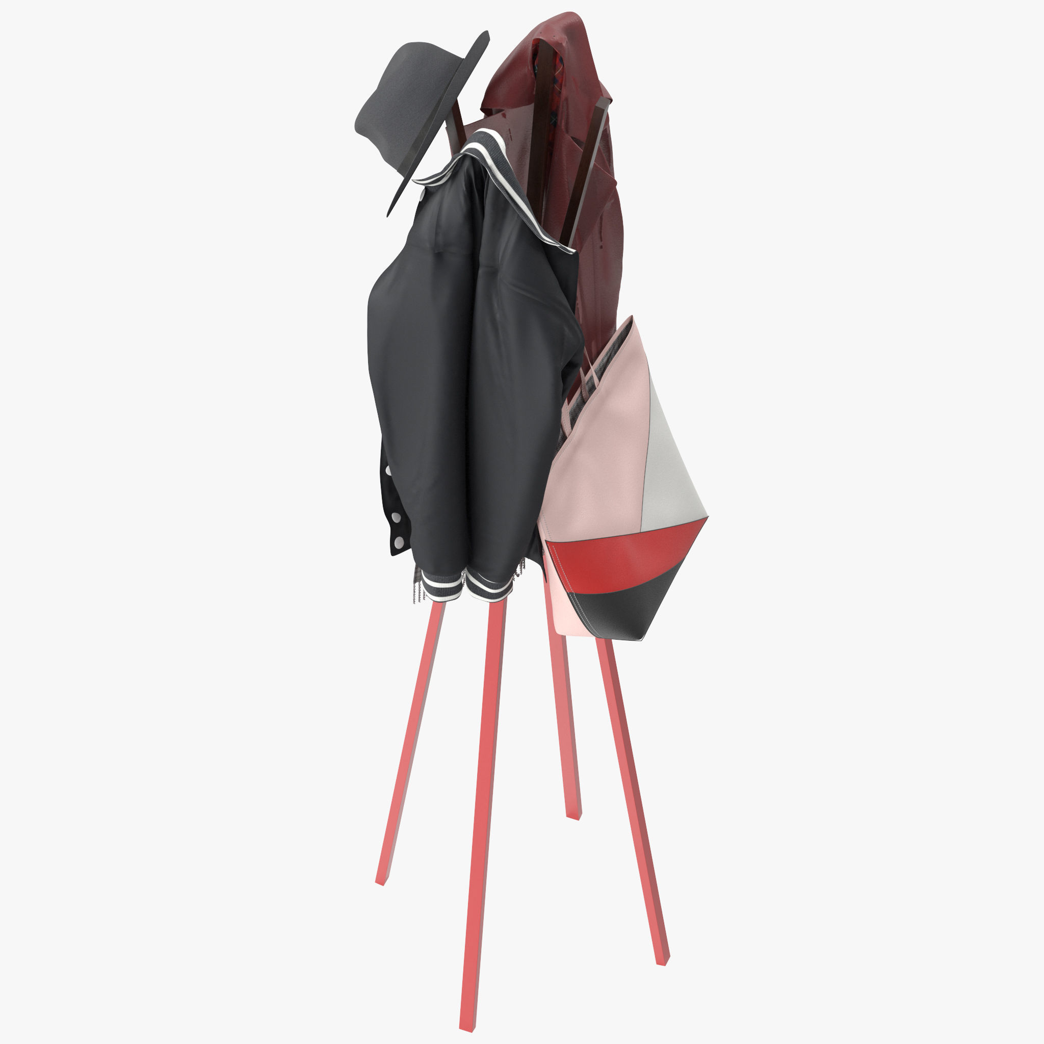 Splash Coat Rack 3D model_6