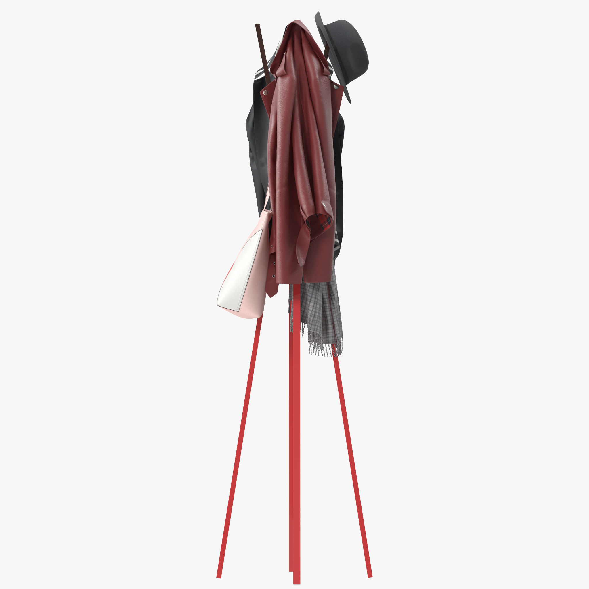 Splash Coat Rack 3D model_4