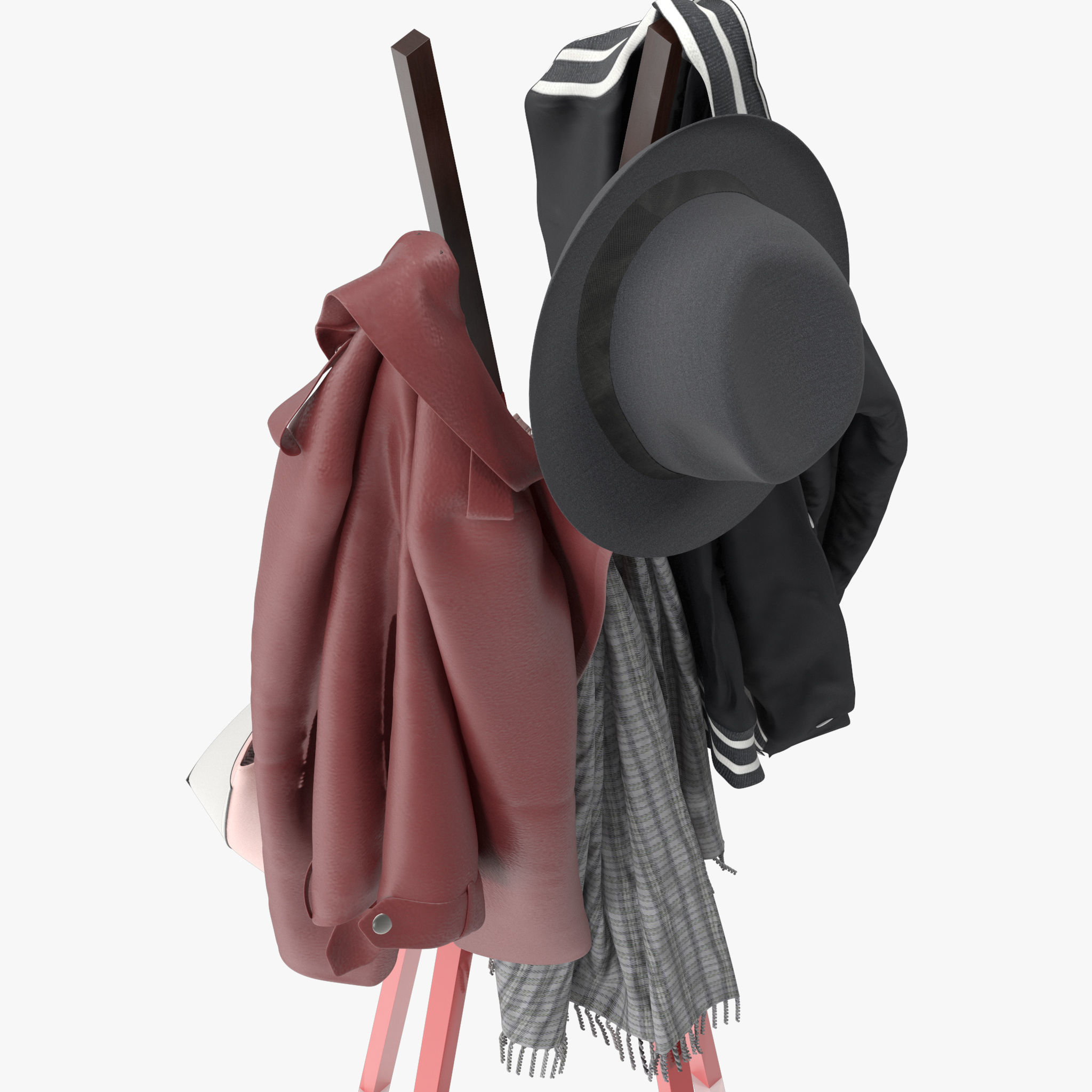 Splash Coat Rack 3D model_11