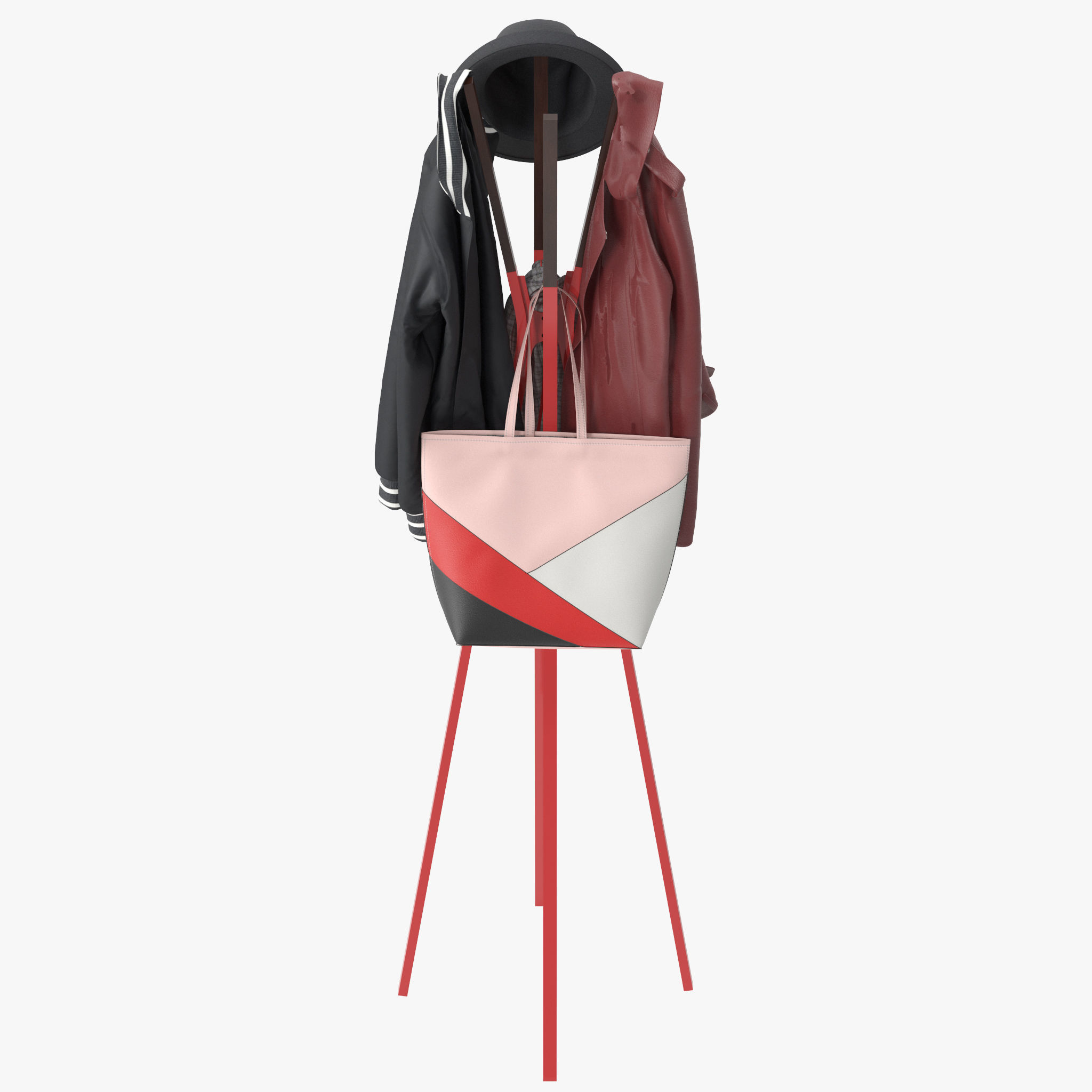Splash Coat Rack 3D model_5