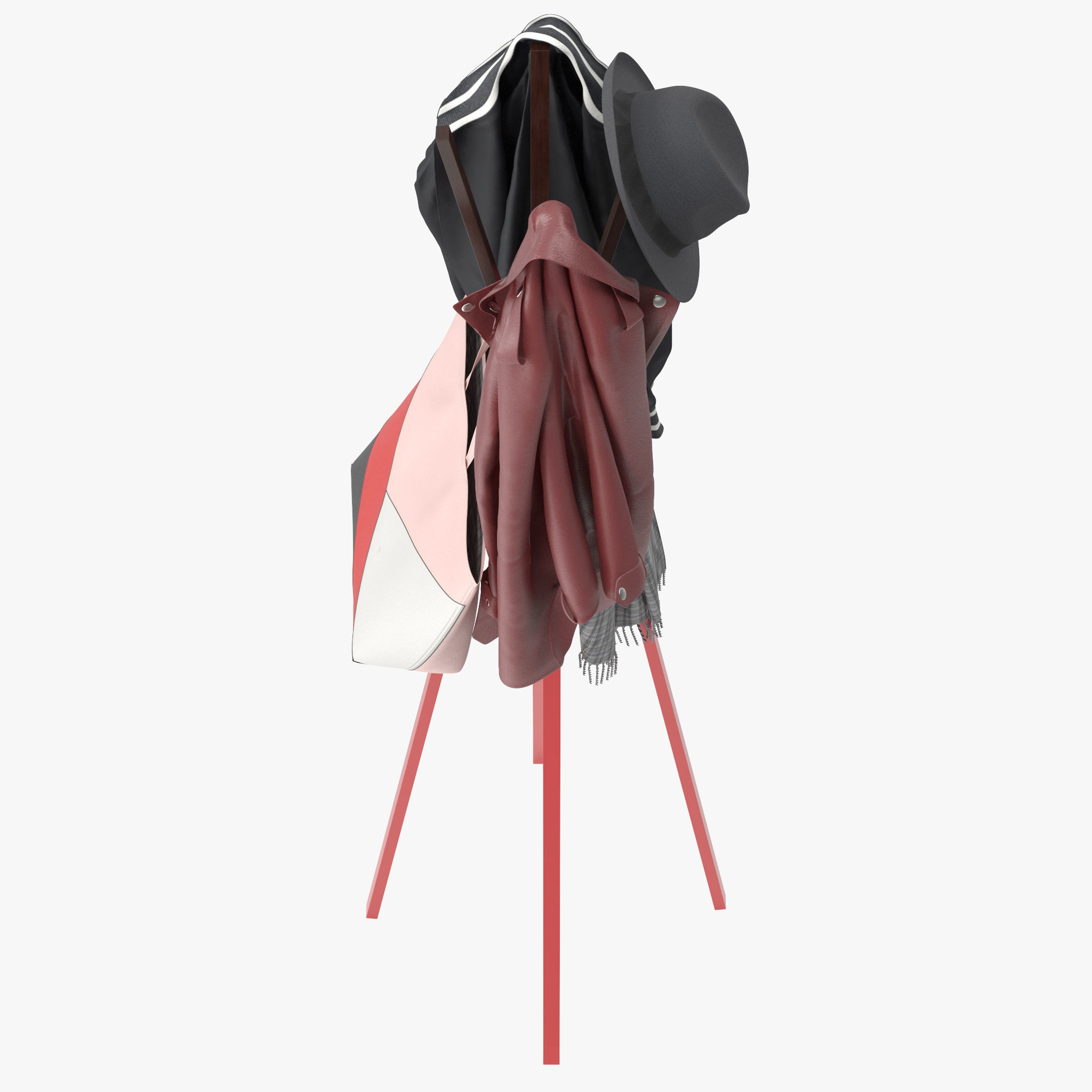 Splash Coat Rack 3D model_7