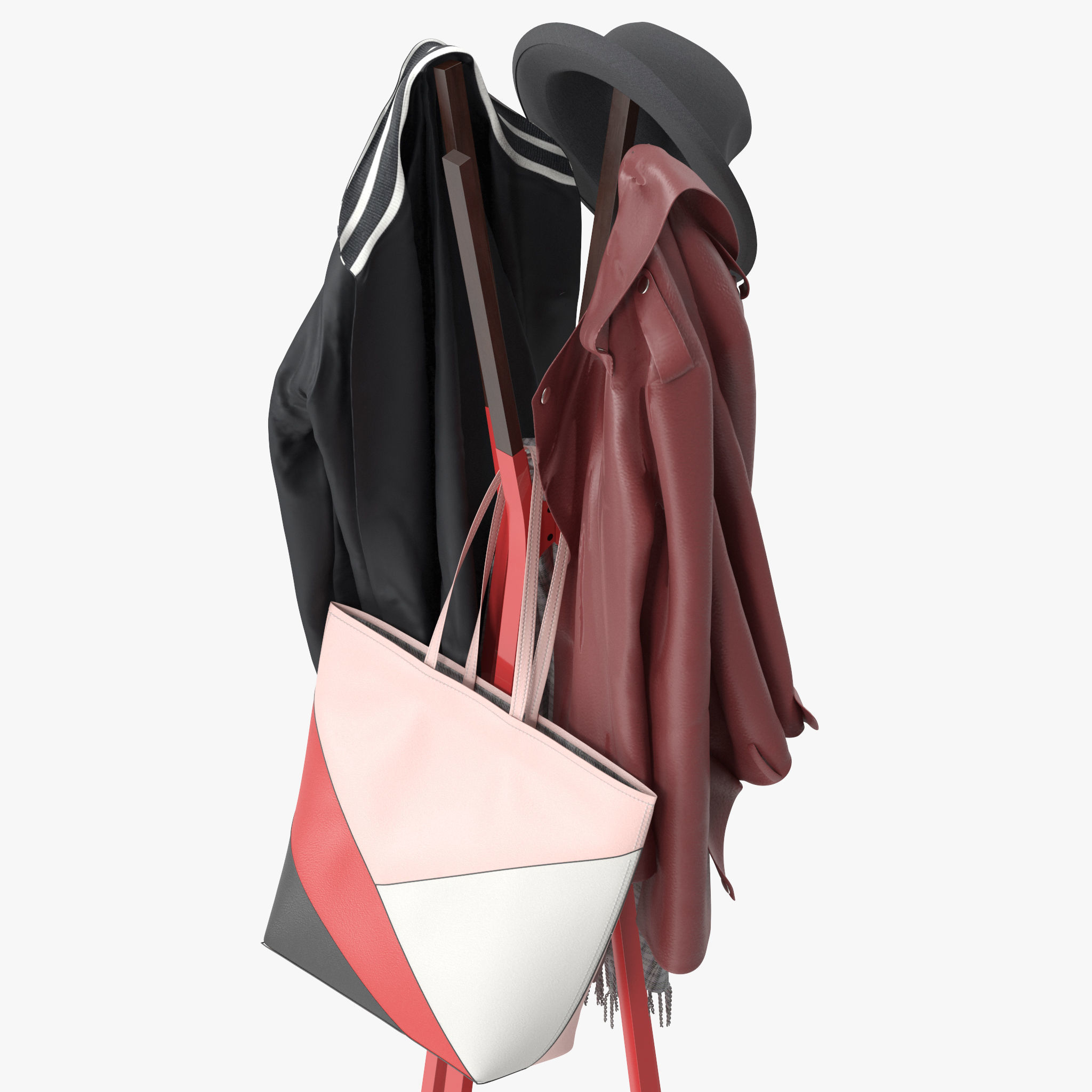 Splash Coat Rack 3D model_10