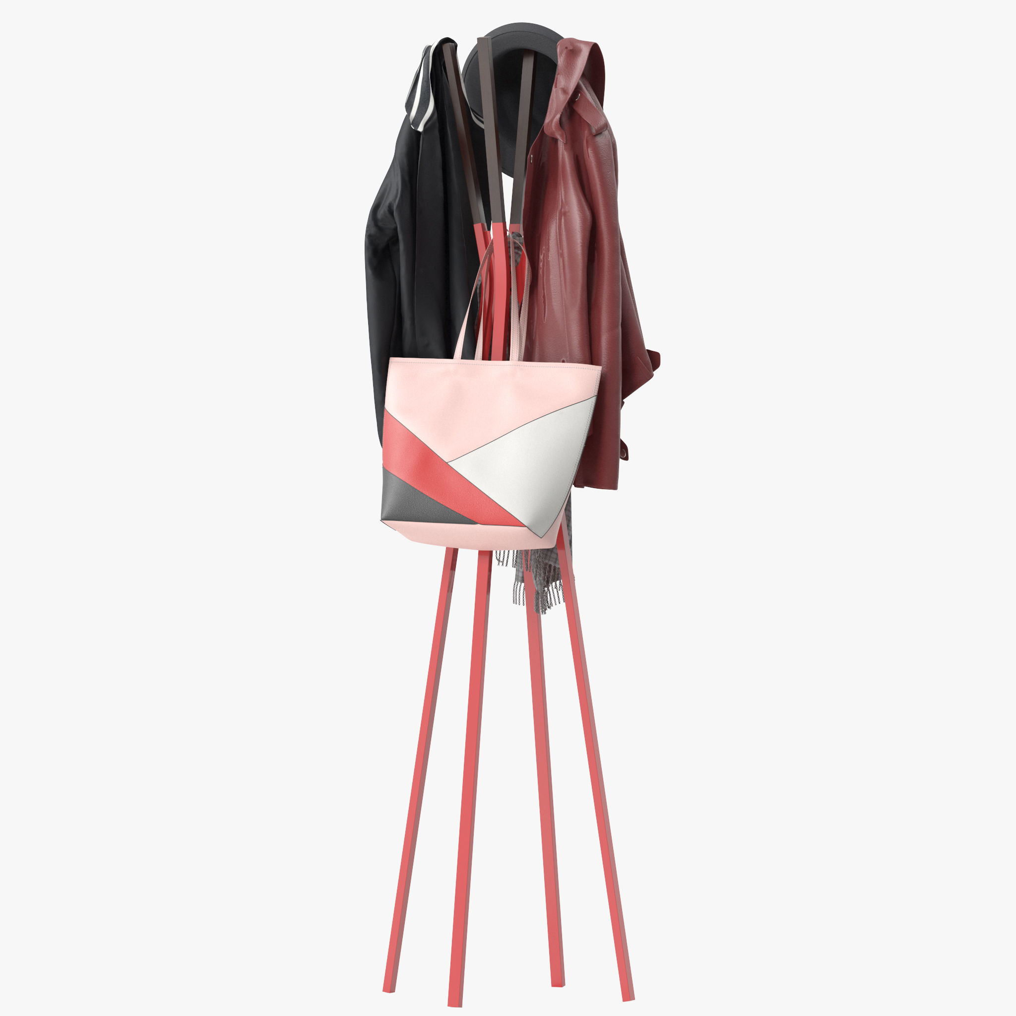 Splash Coat Rack 3D model_8