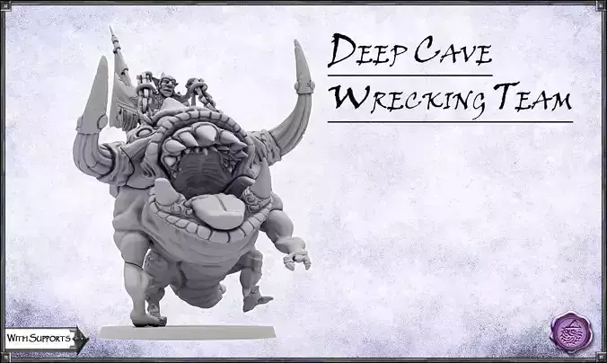 DeepCave Wrecking Team -UNIT- 28mm Miniatures 3D print model