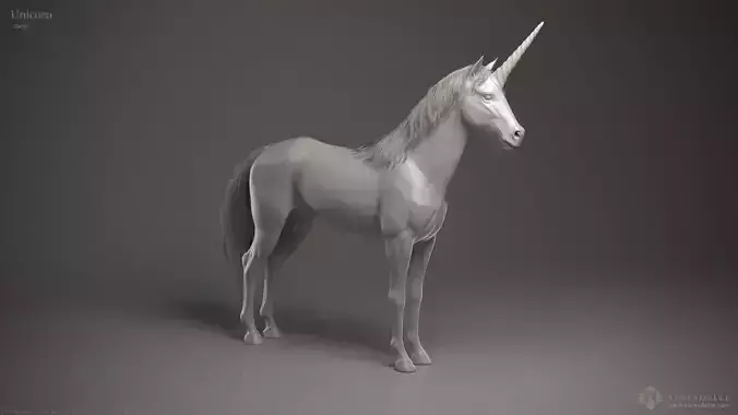Unicorn - Highpoly Sculpture